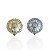 Berloque Charm Folheado Ouro 18k e Prata 925 Mandala Cravejada - Imagem 1