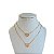 Colar Escapulário Folheado Ouro 18k e Prata 925 Jesus e Love - Imagem 1