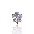 Berloque Charm Folheado Ouro 18k e Prata 925 Flor Cravejada - Imagem 6