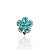 Berloque Charm Folheado Ouro 18k e Prata 925 Flor Cravejada - Imagem 5