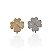 Berloque Charm Folheado Ouro 18k e Prata 925 Trevo Cravejado - Imagem 1