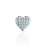 Berloque Charm Folheado Ouro 18k e Prata 925 Coração Cravejado - Imagem 4