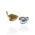 Berloque Charm Folheado Ouro 18k e Prata 925 Coração Cravejado - Imagem 2