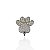 Berloque Charm Folheado Ouro 18k e Prata 925 Patinha Pet Cravejado - Imagem 4