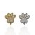 Berloque Charm Folheado Ouro 18k e Prata 925 Patinha Pet Cravejado - Imagem 1