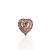 Berloque Charm Folheado Ouro 18k e Prata 925 Coração Cristal Cravejado - Imagem 6