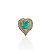 Berloque Charm Folheado Ouro 18k e Prata 925 Coração Cristal Cravejado - Imagem 7