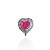 Berloque Charm Folheado Ouro 18k e Prata 925 Coração Cristal Cravejado - Imagem 8
