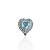 Berloque Charm Folheado Ouro 18k e Prata 925 Coração Cristal Cravejado - Imagem 9