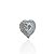 Berloque Charm Folheado Ouro 18k e Prata 925 Coração Cristal Cravejado - Imagem 10