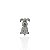 Berloque Charm Folheado Ouro 18k e Prata 925 Cachorro Cravejado - Imagem 4