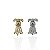Berloque Charm Folheado Ouro 18k e Prata 925 Cachorro Cravejado - Imagem 1