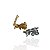 Berloque Charm Folheado Ouro 18k e Prata 925 Gato Cravejado - Imagem 2