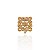 Berloque Charm Folheado Ouro 18k e Prata 925 Quadrado Cravejado - Imagem 3