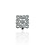 Berloque Charm Folheado Ouro 18k e Prata 925 Quadrado Cravejado - Imagem 4