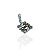 Berloque Charm Folheado Ouro 18k e Prata 925 Quadrado Cravejado - Imagem 2