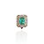 Berloque Charm Folheado Ouro 18k e Prata 925 Quadrado Cristal Cravejado - Imagem 4