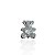 Berloque Charm Folheado Ouro 18k e Prata 925 Urso Cravejado - Imagem 4
