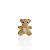 Berloque Charm Folheado Ouro 18k e Prata 925 Urso Cravejado - Imagem 3
