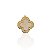 Berloque Charm Folheado Ouro 18k e Prata 925 Trevo Cravejado - Imagem 4