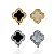 Berloque Charm Folheado Ouro 18k e Prata 925 Trevo Cravejado - Imagem 1
