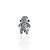 Berloque Charm Folheado Ouro 18k e Prata 925 Menina Cravejado - Imagem 6