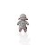 Berloque Charm Folheado Ouro 18k e Prata 925 Menina Cravejado - Imagem 5