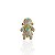 Berloque Charm Folheado Ouro 18k e Prata 925 Menina Cravejado - Imagem 4