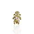 Berloque Charm Folheado Ouro 18k e Prata 925 Menina Cravejado - Imagem 3