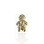Berloque Charm Folheado Ouro 18k e Prata 925 Menino Cravejado - Imagem 3