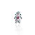 Berloque Charm Folheado Prata 925 Filhos Cravejado - Imagem 3