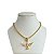 Colar Folheado Ouro 18k e Prata 925 Correntaria Espírito Santo Cravejado - Imagem 1