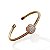 Bracelete Folheado Ouro 18k e Prata 925 Espiral Redondo Cravejado - Imagem 1