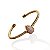 Bracelete Folheado Ouro 18k e Prata 925 Espiral Gota Cravejada - Imagem 1