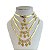 Choker Folheada Ouro 18k Fita Laminada Filhos Coração Cravejados - Imagem 1