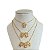 Colar Folheado Ouro 18k Filhos Cravejados - Imagem 1