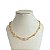 Choker Dupla Folheada Ouro 18k Elos Corações Pérolas - Imagem 1