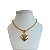 Colar Folheado Ouro 18k Correntaria Coração Trabalhado - Imagem 1