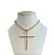 Colar Folheado Ouro 18k Correntaria Cruz Cravejada Colors - Imagem 1
