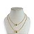 Colar Duplo Folheado Ouro 18k e Prata 925 Bolinhas - Imagem 1