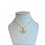 Colar Folheado Ouro 18k Coração Love Cravejada - Imagem 1