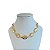 Choker Folheada Ouro 18k e Prata 925 Folhas - Imagem 1