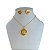 Conjunto Folheado Ouro 18k e Prata 925 Concha - Imagem 1