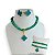 Conjunto Bijuteria Cristais Trevo - Imagem 4
