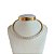 Choker Folheada Ouro 18k e Prata 925 Aro Gotas Cravejadas - Imagem 1