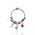 Pulseira Folheada Prata 925 Inspired Pandora Coração Strass Resinada - Imagem 4