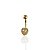 Piercing Aço Inoxidável Dourado e Prata Umbigo Coração Ponto de Luz Cravejado - Imagem 2