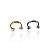 Piercing Aço Inoxidável Dourado e Prata Helix Ponto de Luz Cravejado - Imagem 1