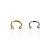 Piercing Aço Inoxidável Dourado e Prata Helix Ponto de Luz Cravejado - Imagem 1