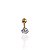 Piercing Aço Inoxidável Dourado e Prata Tragus Ponto de Luz - Imagem 2